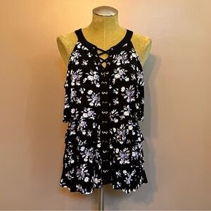 White House Black Market Floral Tank Top
